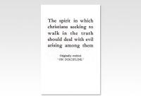 Spirit in which Christians...,The - old title 
